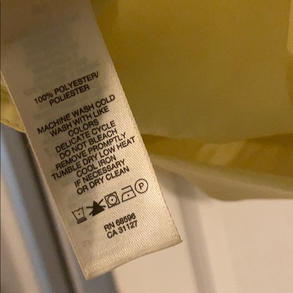 DKNY Jeans yellow surplice wrap blouse XS - Picture 8 of 9